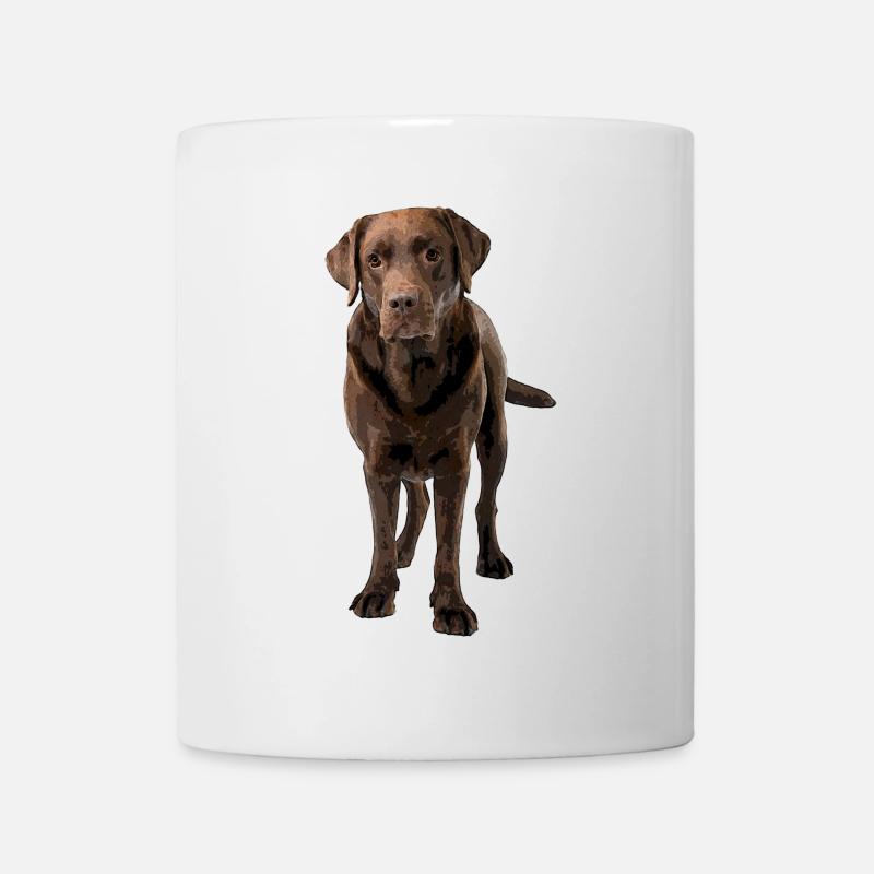 Brown Labrador Comic Style - Mug - white