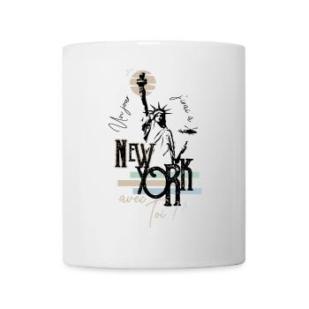 Un jour j'irai à New-York avec toi - Mug blanc - blanc - Devant