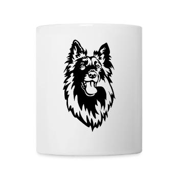 Tête de Groenendael - Mug blanc - blanc - Devant