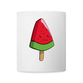 Glace à la pastèque Art sur un bâton - Mug blanc - blanc - Devant