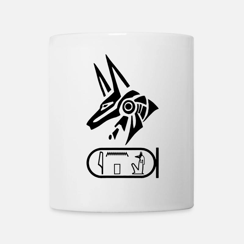 Gott Anubis (schwarz) - Tasse - Weiß
