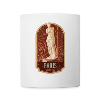 Badge retro, Paris France est ma ville natale - Mug blanc - blanc - Devant