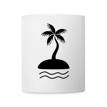 Palmier Noir - Mug blanc - blanc - Devant