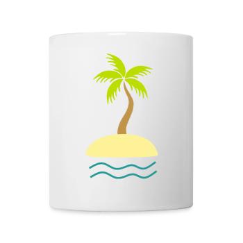Palm Island Beach Holiday Sea Summer Holiday - Mug - white - Front
