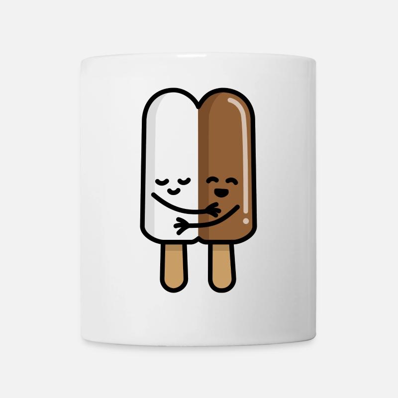 Paire mixte de sucettes glacées Amour métis - Mug blanc - blanc