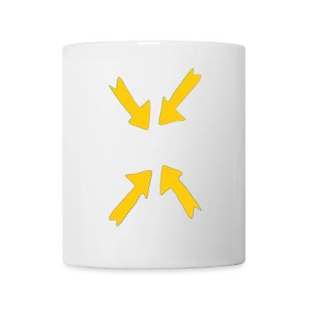 fokus gelb - Tasse - Weiß - Vorne