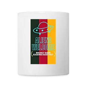 Bière Alien Réception Humour - Mug blanc - blanc - Devant