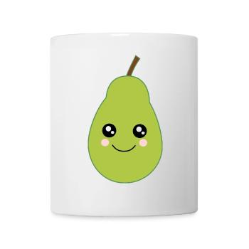 Kawaii Birne Kawaii Früchte Kawaii Obst - Tasse - Weiß - Vorne