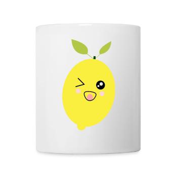 Citron, Citron vert, Citron vert, Fruits, Fruits, Végétalien - Mug blanc - blanc - Devant