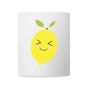 Citron, Citron vert, Citron vert, Fruits, Fruits, Végétalien - Mug blanc - blanc - Devant