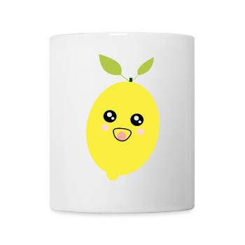 Fasching, Karneval, Kostüm, Zitrone - Tasse - Weiß - Vorne