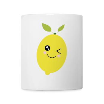 Citron, Citron vert, Citron vert, Fruits, Fruits, Végétalien - Mug blanc - blanc - Devant