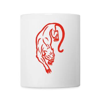 Red Panther Silhouette - Tasse - Weiß - Vorne