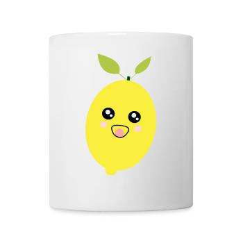 Kawaii Zitrone Kawaii Früchte Kawaii Obst - Tasse - Weiß - Vorne