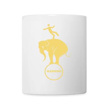 Elephant and human ballanging - Mug - white - Front