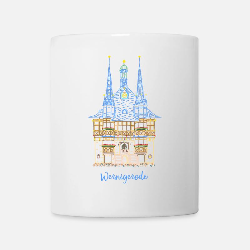 Wernigerode, historisches Rathaus, Ostdeutschland - Tasse - Weiß