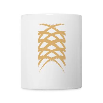 Rauten Kunst gekreuzte Muster woody bones - Tasse - Weiß - Vorne