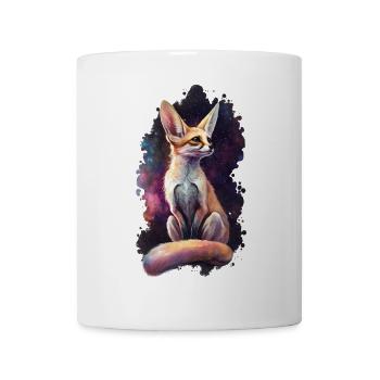 Fennek Fuchs mit Galaxy - Tasse - Weiß - Vorne