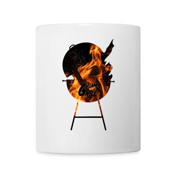 Grill with Fire BBQ Design for Men - Mug - white - Front