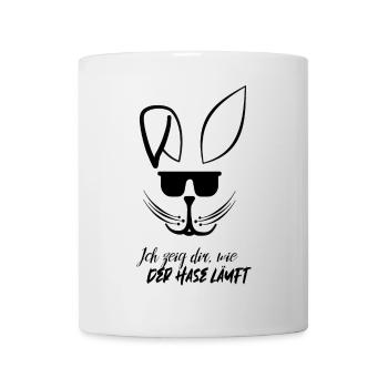 Ich zeig dir wie der Hase läuft Spruch - Tasse - Weiß - Vorne