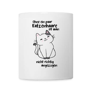 Ohne Katzenhaare - Tasse - Weiß - Vorne