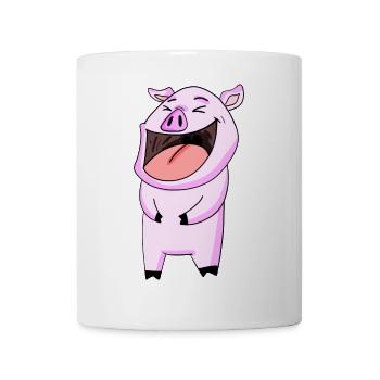 Pig laughs - Mug - white - Front
