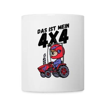 Jungbauer Traktor Kraftfahrzeug Statement Fahrzeug - Tasse - Weiß - Vorne