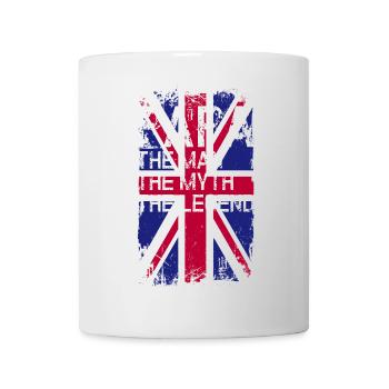 Grunge Union Jack Text Tee - Mug - white - Front