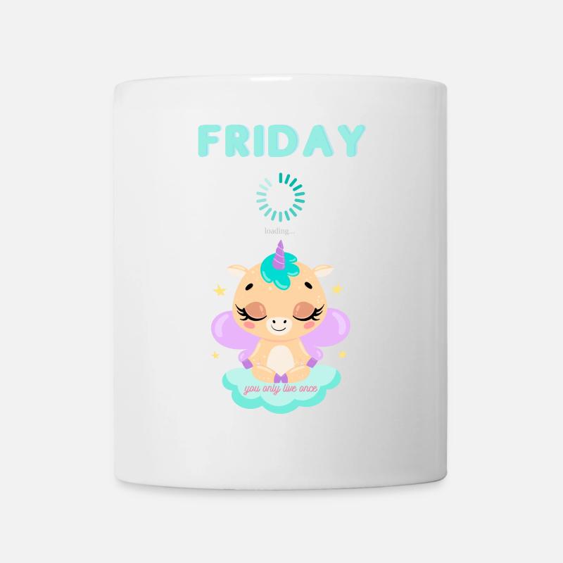 Vendredi chargement, vous ne vivez qu’une fois,Week-end - Mug blanc - blanc