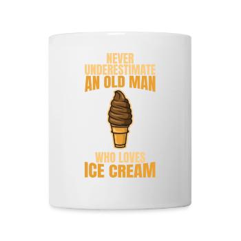 Unterschätze nie alte Eiscreme Liebhaber - Tasse - Weiß - Vorne