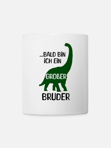 Geschwister Bruderherz Dino Stolzer Großer Bruder - Tasse - Weiß