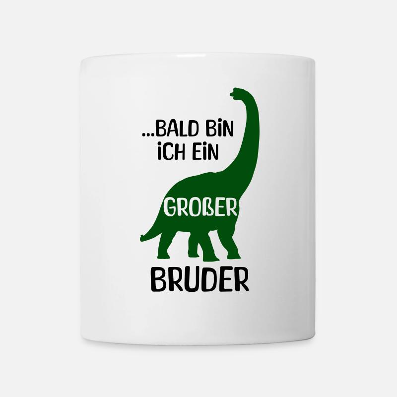 Geschwister Bruderherz Dino Stolzer Großer Bruder - Tasse - Weiß