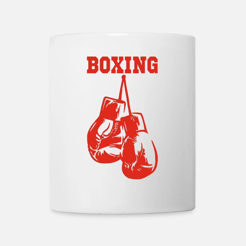 Gants de boxe rouges - Mug blanc - blanc