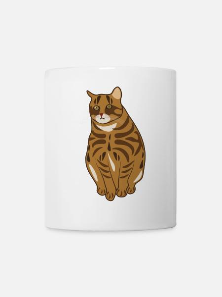 Landrassen-Katze - Tasse - Weiß