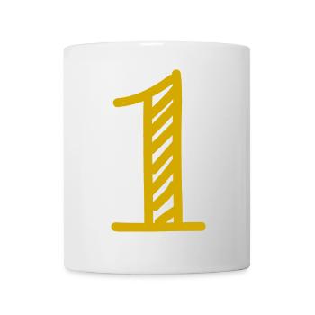 1. 1 YEAR. 1st ANNIVERSARY. BIRTHDAY 1 YEAR. ANNI - Mug - white - Front