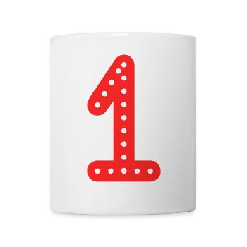 1. 1 YEAR. 1st ANNIVERSARY. BIRTHDAY 1 YEAR. ANNI - Mug - white - Front