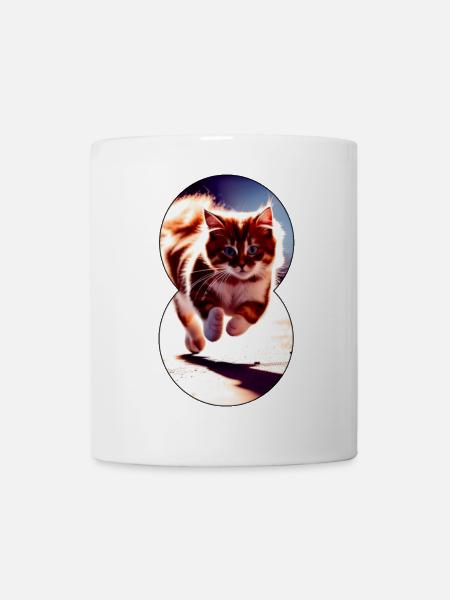 Running cat 8 - Mug - white