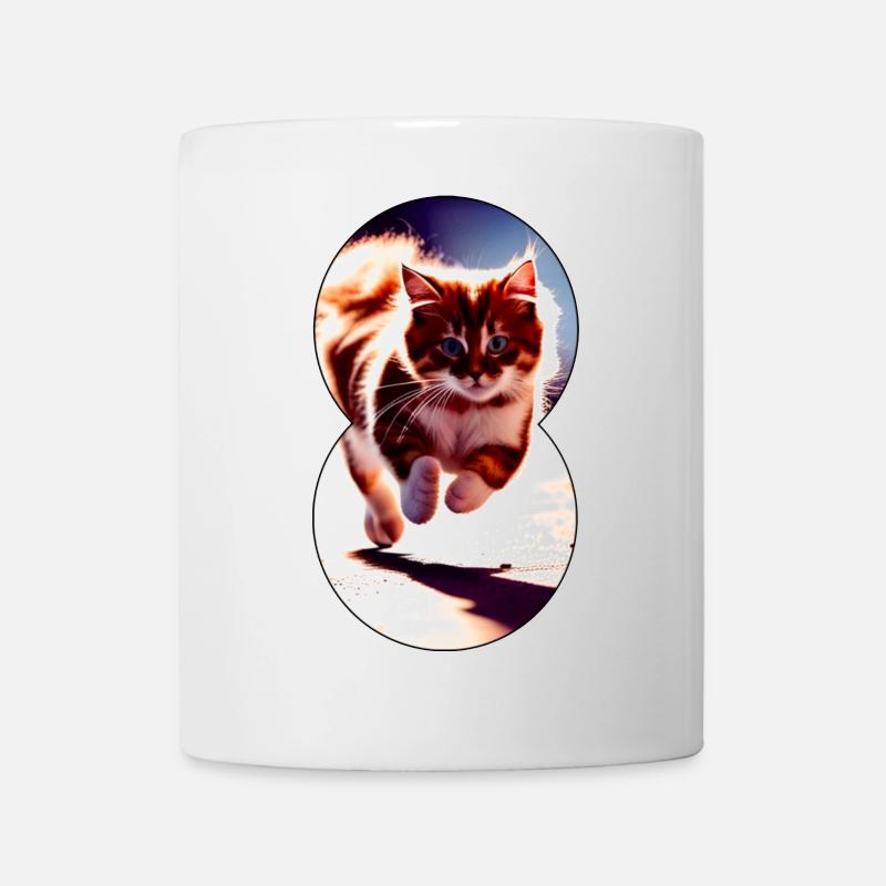 Running cat 8 - Mug - white