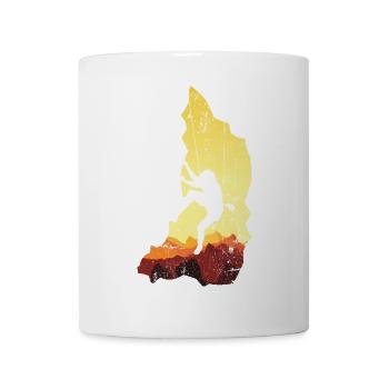Gipfelsilhouette Aufstieg in der Morgendämmerung - Tasse - Weiß - Vorne
