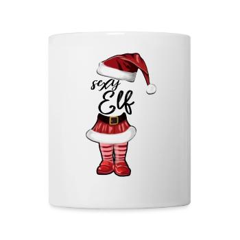 Sexy Elf – Funny Christmas Design - Mug - white - Front