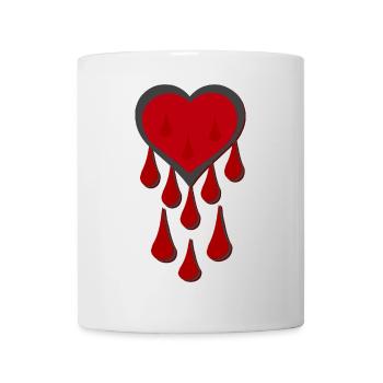 goth, herzen, dripping, blop, für mama - Tasse - Weiß - Vorne