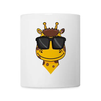 Girafe à lunettes - Mug blanc - blanc - Devant