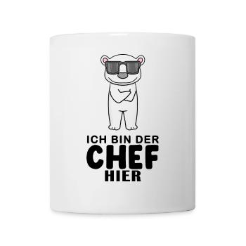Chef Spruch mit Eisbär Motiv - Tasse - Weiß - Vorne