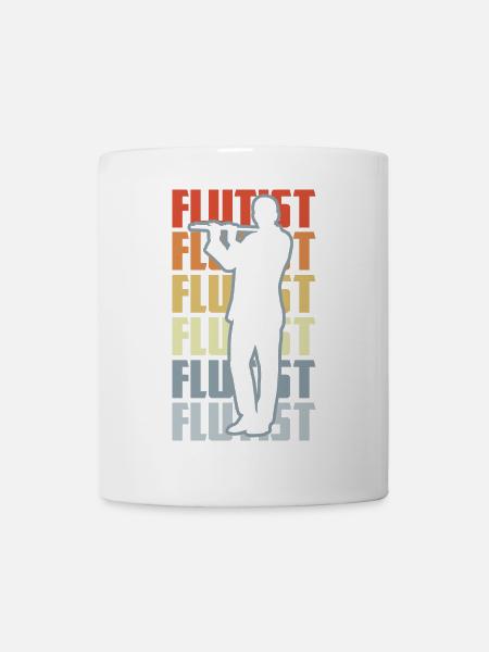 Retro Flötist - Tasse - Weiß