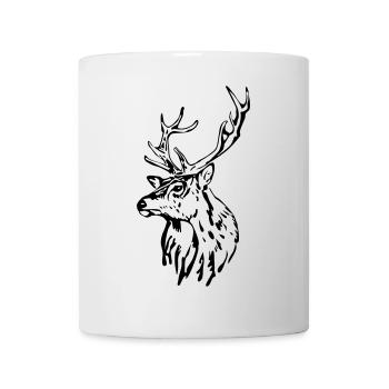 Deer Head [Black] - Mug - white - Front
