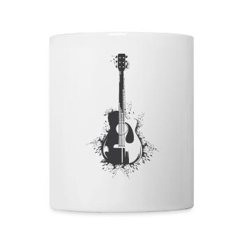 Guitare Explosion Guitare Acoustique Logo Guitariste - Mug blanc - blanc - Devant