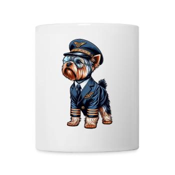 Yorkshire Terrier Pilot - Mug - white - Front