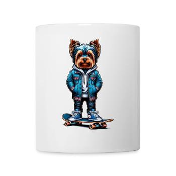 Yorkshire Terrier Skater - Tasse - Weiß - Vorne