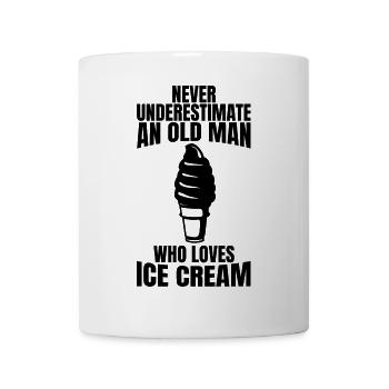 Grand-père amateur de crème glacée - Mug blanc - blanc - Devant
