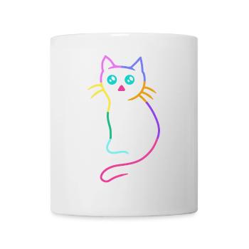 Bébé Kawaii Chat Coloré Enfants Animaux Chat - Mug blanc - blanc - Devant